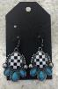 Checkered dangles with Turquoise