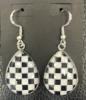 Tear Drop Checkered Earrings