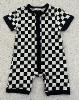 Checkered Bamboo Short Romper