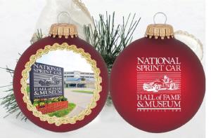 3 1/4 inch Red Glass Christmas Ornament