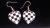 Heart Shaped Checkered Earrings