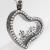 Checkered Flag Floating Charm Heart Necklace