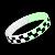 Black & White Checkered Glow in the Dark Wrist Bands
