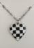 Checkered Flag Heart Necklace
