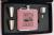 Pink Gift Box Flask Set