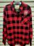 Men's Crimson Red/Midnight Black Plaid Flannel