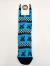 Bright Blue Winged Sprint Car Checkered Socks