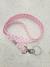 Pink & White Checkered Lanyard