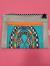 Checkered Teal Rainbow Small Cosmetics Clutch