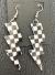 Checkered Lightening Bolt Earrings
