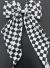 Large Bow Barret-Black and White Checkered