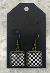 Square shaped checkered dangle Earrings